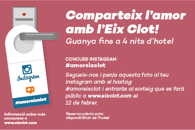 Comparteix l'amor amb l'Eix Clot a instagram